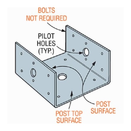Simpson Strong-Tie G185 4x4 Post Cap ZMax BC40Z